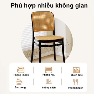 KUKA Ghế nhựa giả mây chống nước chống nắng ghế ăn ngoài trời ghế thư giãn ban công sân vườn quán