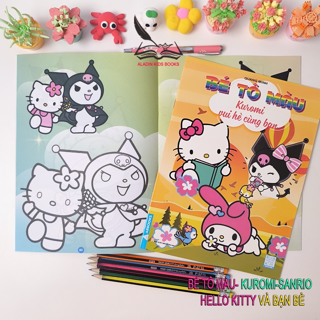 Sách- Bé Tô Màu Kuromi Sanrio Hello Kitty Và Bạn Bè