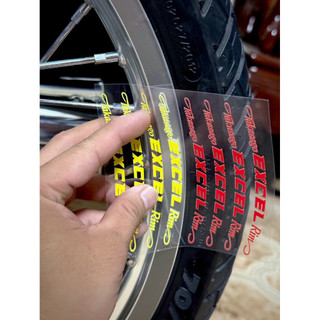 Tem Sticker Uv DTF Mod Niềng Excel Rim Japan 3 Màu |SGDC - 1 Bộ|