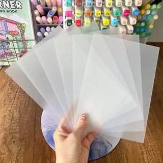 Tấm Lót Chống Thấm Khi Tô Màu, Tấm Lót Mica Sần Mờ Khổ A4 A5