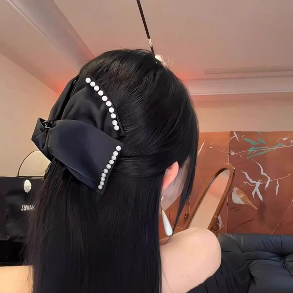 Kẹp Tóc Voan Nơ Lớn Scrunchies QUEMEO Bigsize Hình Vuông Phồng Nhiều Kiểu Dễ Thương