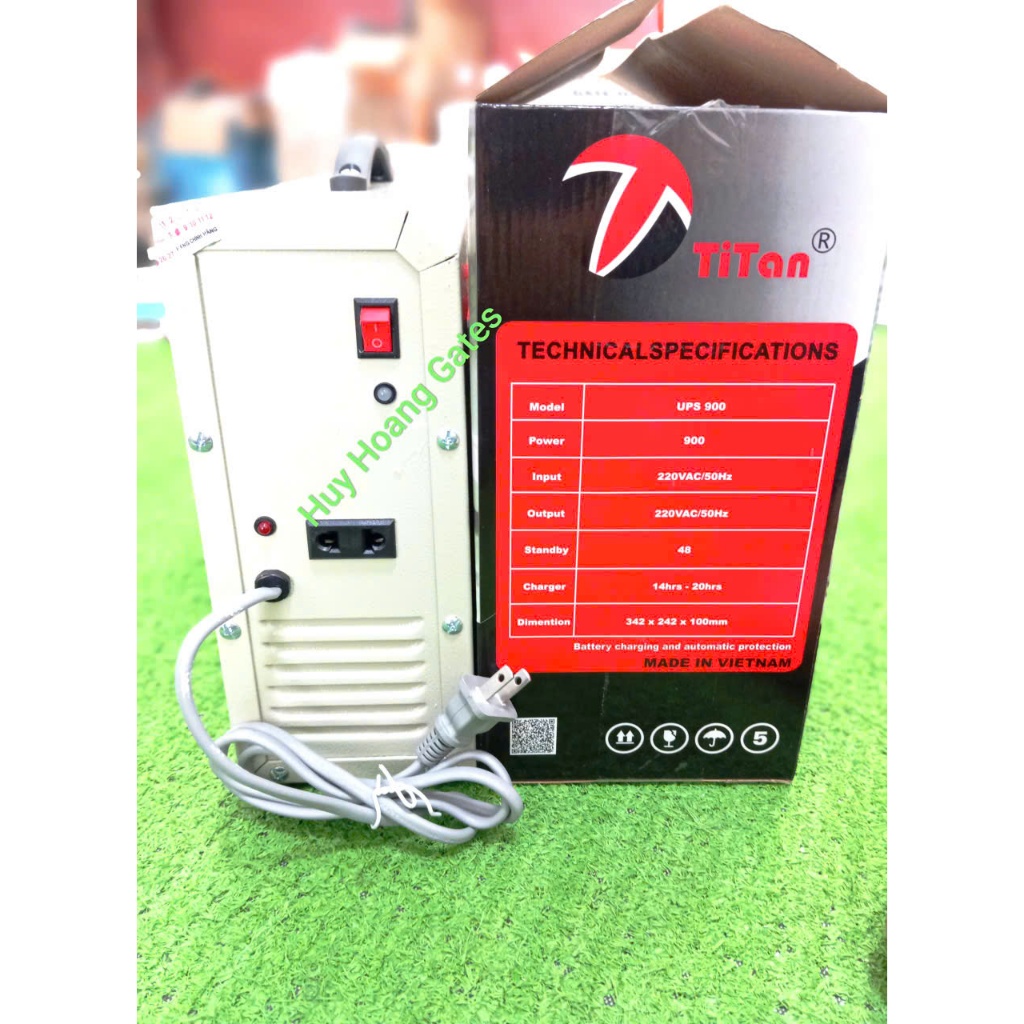 Bộ Lưu điện thông minh tự sạc, tự ngắt dùng cho cửa cuốn, thiết bị gia dụng, văn phòng....CHÍNH HÃNG TITAN
