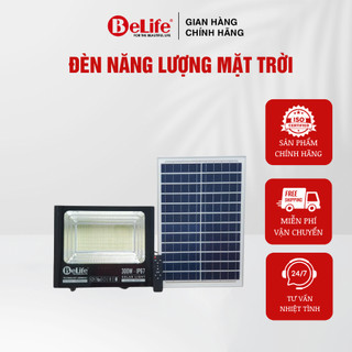 Đèn năng lượng mặt trời Solar Light Công Suất 100w, 200w, 300w, đèn siêu sáng không thấm nước Belife
