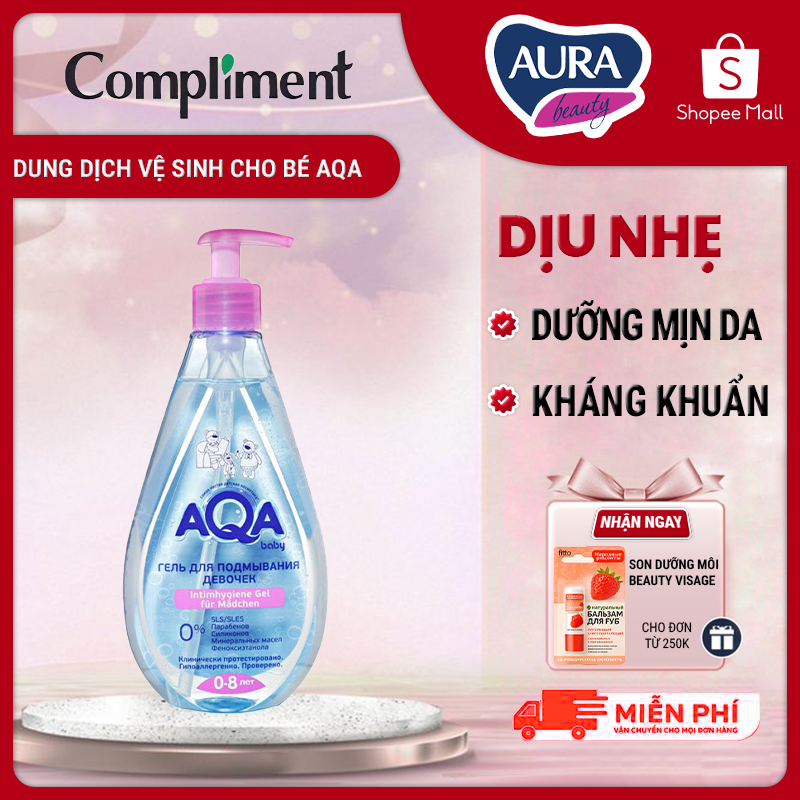 Dung Dịch Vệ Sinh Cho Bé AQA BABY Từ 0 Đến 8 Tuổi 250ml Của Nga - Hình ảnh thực tế