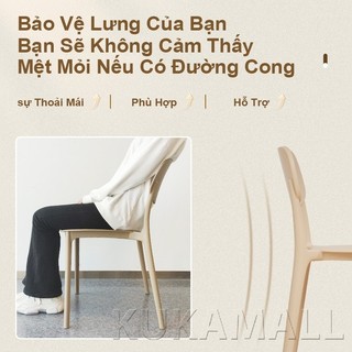 KUKA Ghế ăn nhựa gia đình  Nhẹ gọn  Chống nước  Tựa lưng thoải mái GhếNhựa GhếĂn Phong cách Bắc Âu