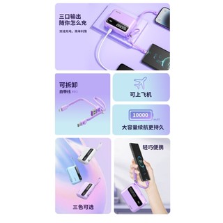 Pin sạc dự phòng WEKOME WP-34 10000mAh USB QC 3.0 22.5W, TypeC PD 20W, Kèm 2 cáp sạc - Hàng Chính Hãng