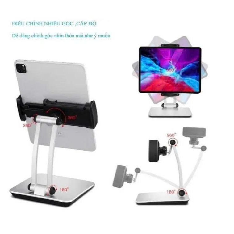 Giá đỡ điện thoại, ipad để bàn cao cấp thiết kế công thái học đa năng xem phim, học online, quay phim gấp gọn
