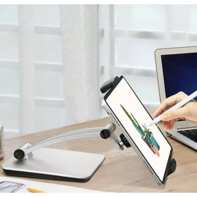Giá đỡ điện thoại, ipad để bàn cao cấp thiết kế công thái học đa năng xem phim, học online, quay phim gấp gọn