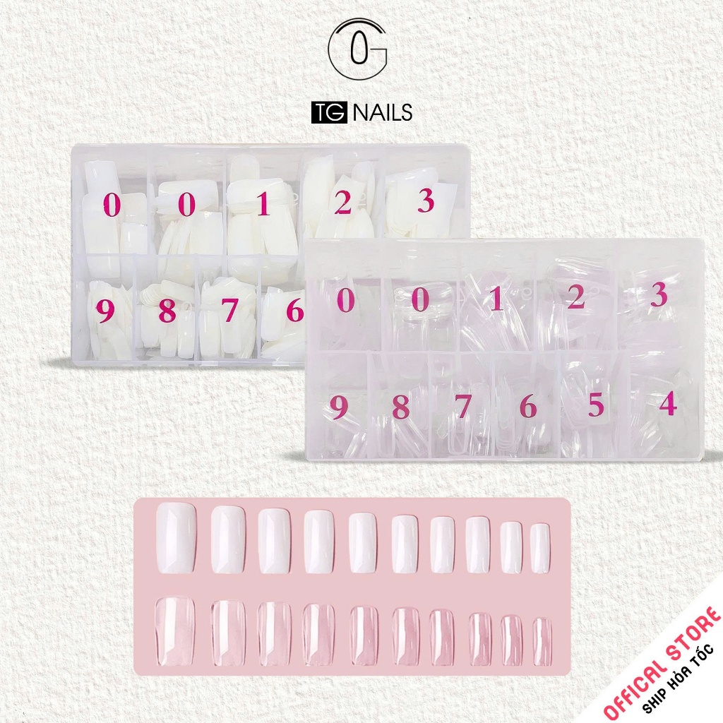 Móng úp chân loại dài đủ size từ 0-9