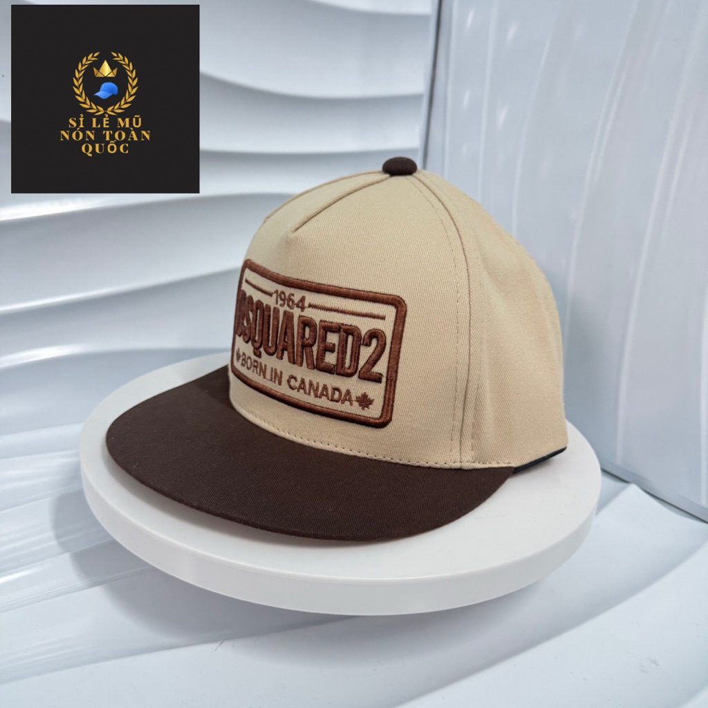Mũ hiphop cho bé 3-7 Tuổi,Nón lưỡi trai snapback thêu dsq2 phối kết màu thời trang cho bé siêu đẹp