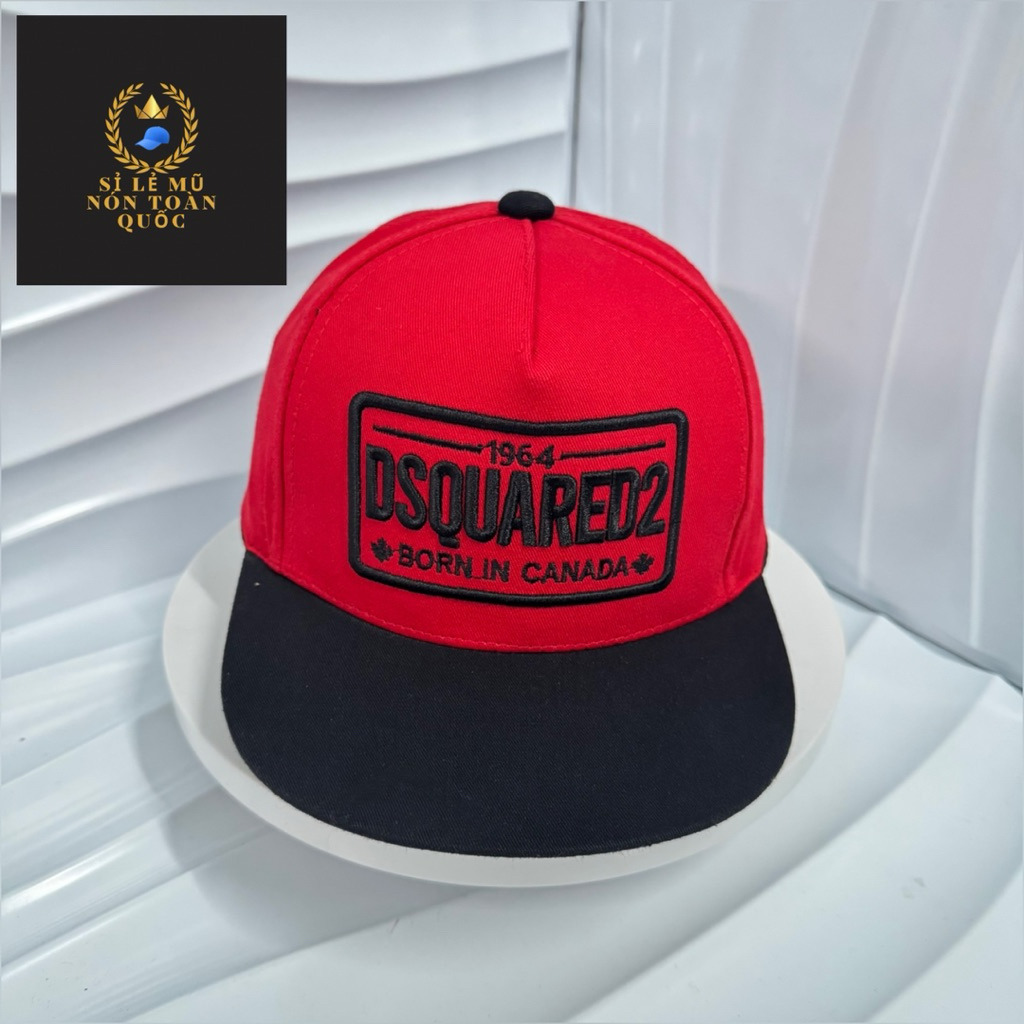 Mũ hiphop cho bé 3-7 Tuổi,Nón lưỡi trai snapback thêu dsq2 phối kết màu thời trang cho bé siêu đẹp