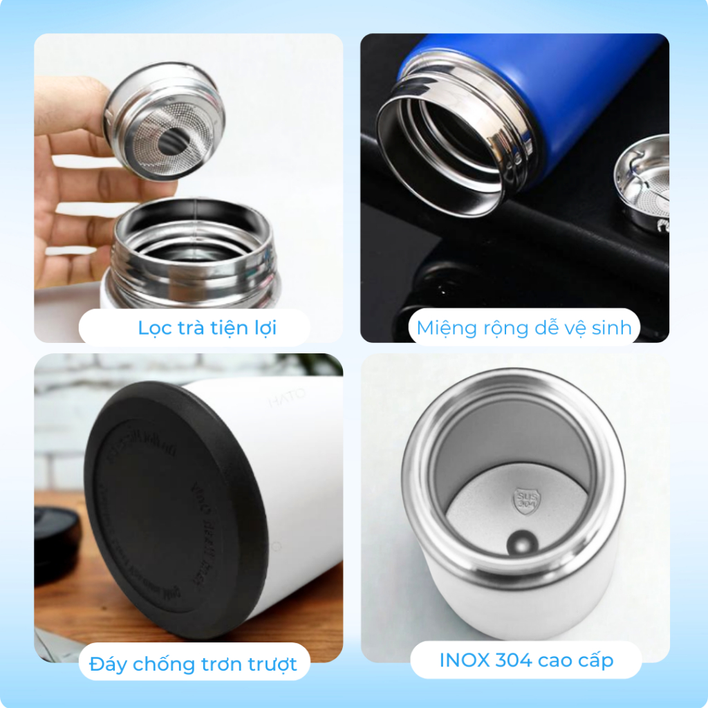 Bình Giữ Nhiệt VOLA 500ml Inox 304, Bình giữ nhiệt khắc tên theo yêu cầu.