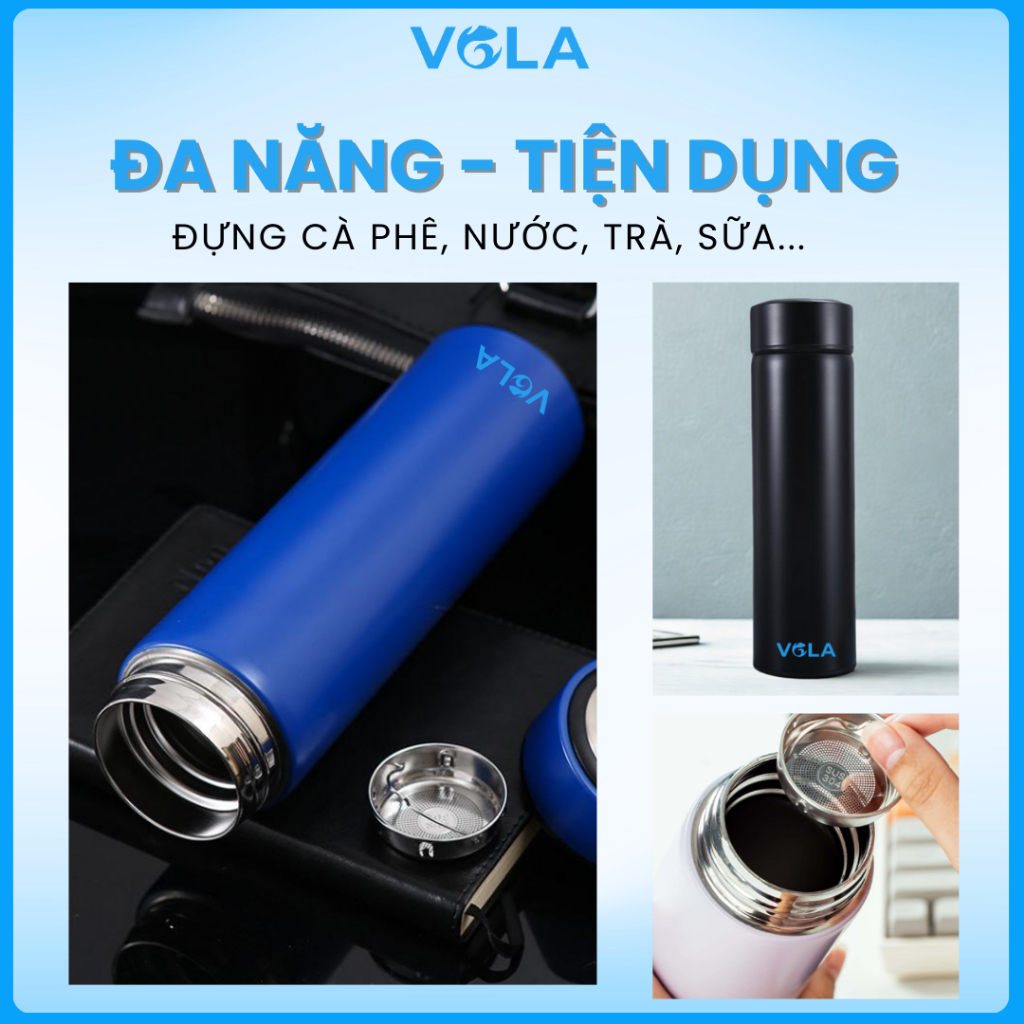 Bình Giữ Nhiệt VOLA 500ml Inox 304, Bình giữ nhiệt khắc tên theo yêu cầu.