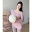 Áo thun NỮ thể thao dài tay phối ren gợi cảm xếp li dây rút hông dáng rộng thoáng khí yoga gym QWD03