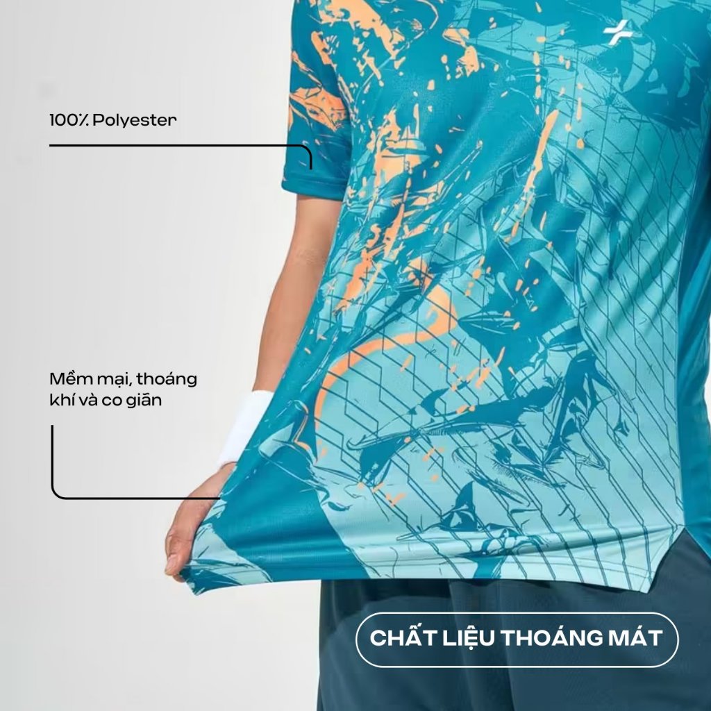 [TẶNG QUẦN SHORT]Áo thun thể thao nam cầu lông, Pickleball IN Abstract Graphic thấm hút, nhanh khô, thoáng khí