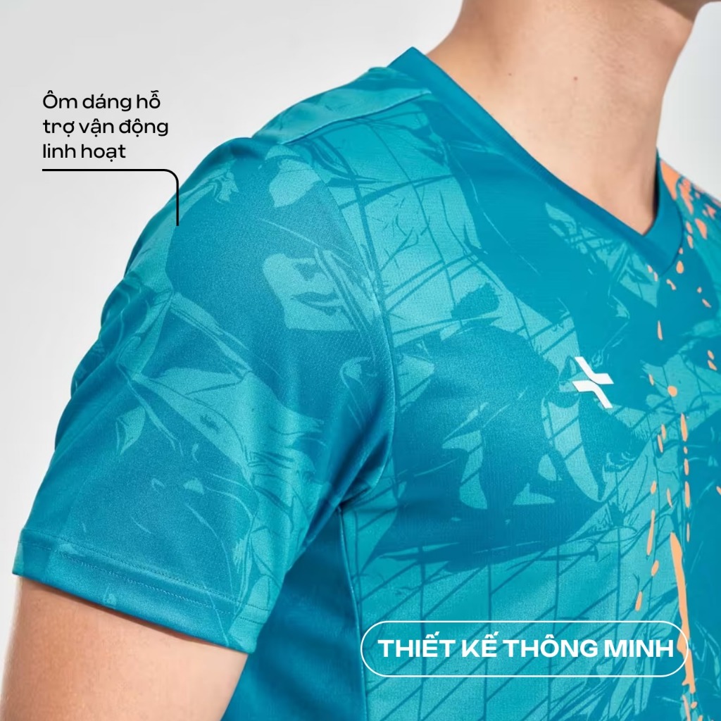 [TẶNG QUẦN SHORT]Áo thun thể thao nam cầu lông, Pickleball IN Abstract Graphic thấm hút, nhanh khô, thoáng khí
