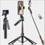 Gậy chụp ảnh 4 chân 1m8 kim chân máy ảnh, điện thoại có tay cầm chống rung xoay 360 kèm remote quay phim,livestrem từ xa