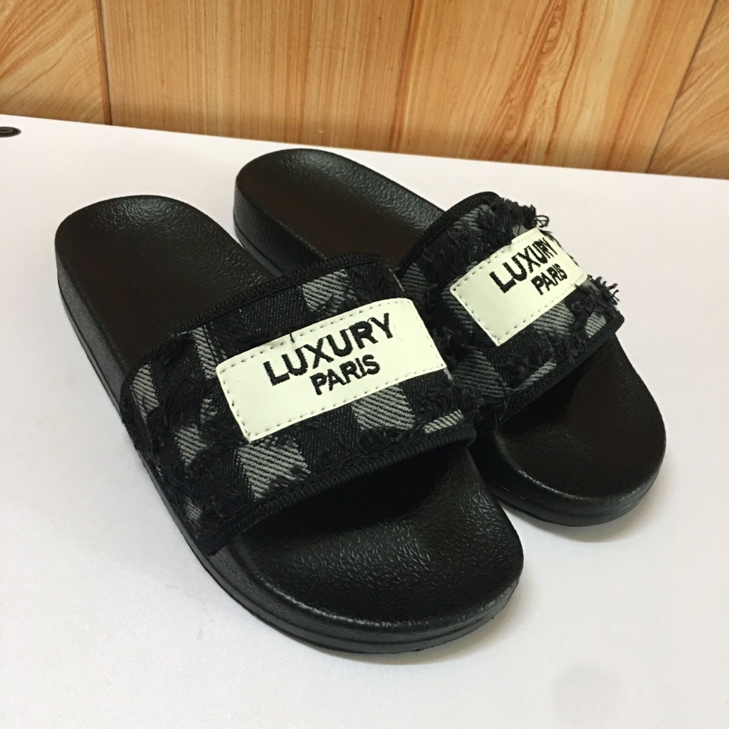 Dép Nam Quai Ngang, Dép Nam LUXURY, Chất Liệu Jean Cao Cấp, Êm Chân Chống Trơn, Thời Trang Mẫu Mới, Full Size 35-44