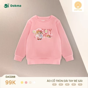 Áo Dài Tay Bé Gái In Hình Cute Dokma DA1892 DA1988 DA3288