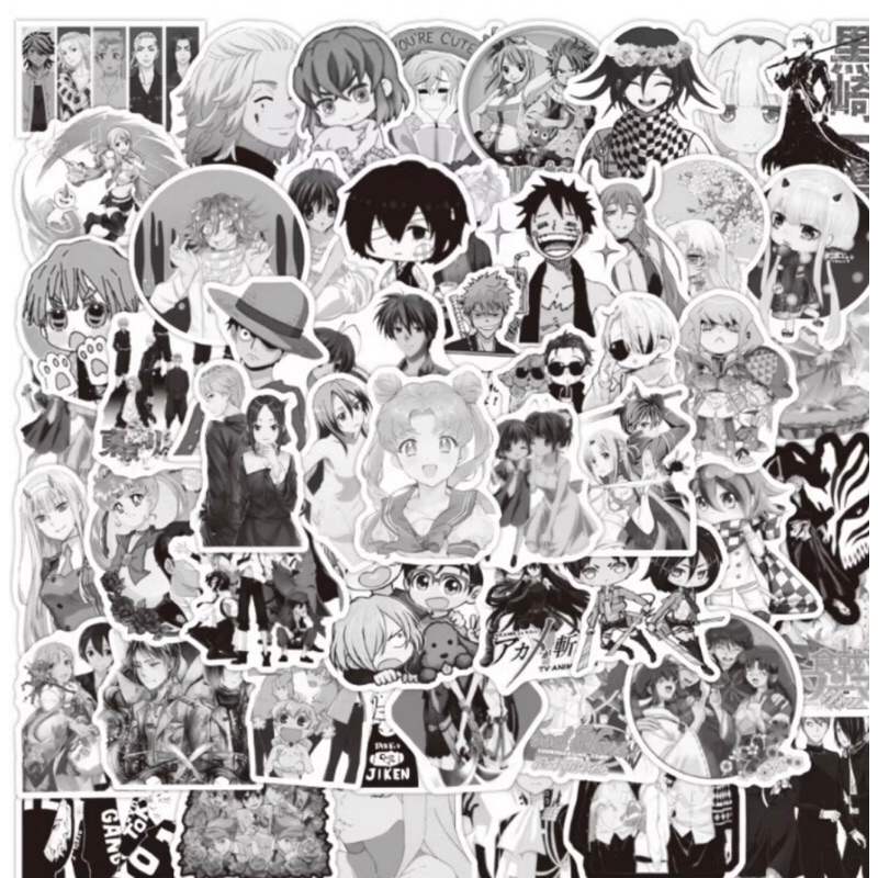 set 100 sticker tổng hợp các nhân vật anime