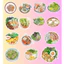 Set 100 Sticker Món Ăn Việt Nam Chống Nước Dán Sổ Tay Laptop Vali Điện Thoại