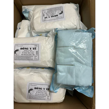 GÓI 100gr BÔNG GÒN Y TẾ CẮT MIẾNG SẴN 6x6cm Gòn vuông BẢO THẠCH 6x6cm,Bông Gòn vuông cắt miếng Bông miếng y tế BẢO THẠCH