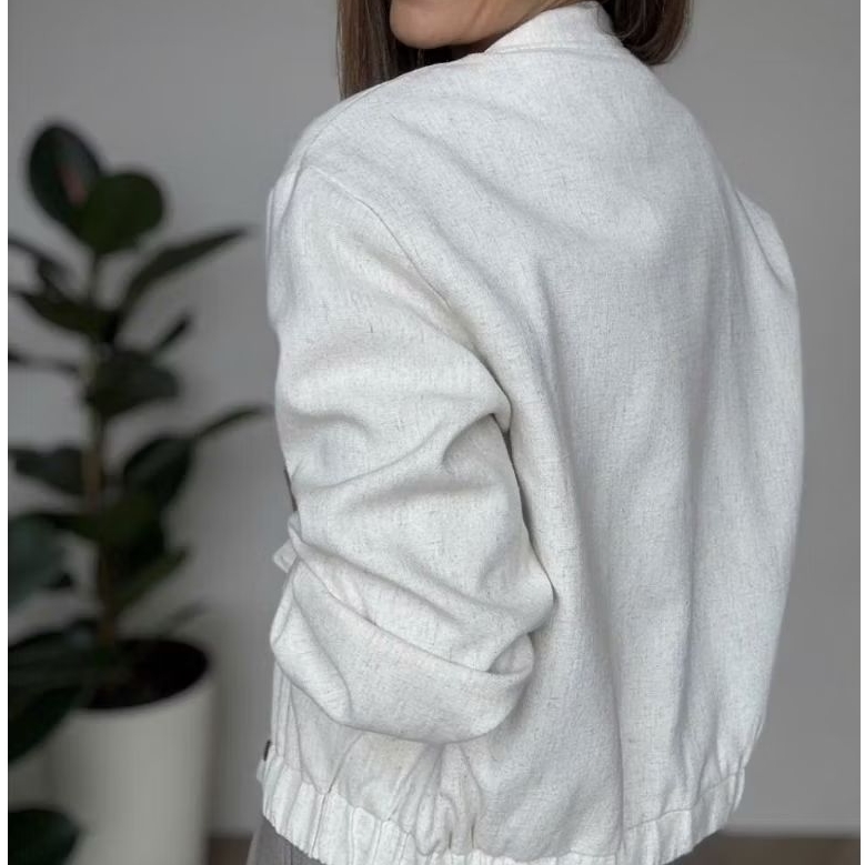 (BomoHouse) Áo khoác bomber linen 2 lớp bigsize - dư xịn VNXK