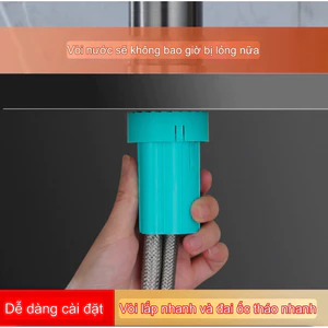 Đai nhựa vặn tay không ốc vít có lò xo nhún cho vòi nước nóng lạnh 32mm chậu rửa mặt, rửa chén chắc chắn không lỏng lẻo