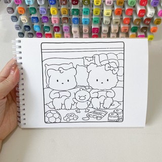 Bộ Tranh Tô Màu Cozy Nooks 38 Tranh, Giấy dày 200gsm Quyển A4 A5, Phù Hợp Màu Marker, Acrylic, Chì Màu, Sáp Màu