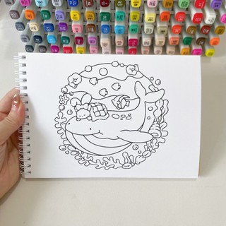 Bộ Tranh Tô Màu Cozy Nooks 38 Tranh, Giấy dày 200gsm Quyển A4 A5, Phù Hợp Màu Marker, Acrylic, Chì Màu, Sáp Màu