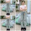 QUẦN JEAN NỮ, QUẦN BÒ ỐNG RỘNG THÊU CHỮ GỐI DÁNG XUÔNG MÀU BỤI