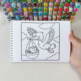 Bộ Tranh Tô Màu Hygge Heaven 40 Tranh, Giấy dày 200gsm Quyển A4 A5, Phù Hợp Màu Marker, Acrylic, Chì Màu, Sáp Màu