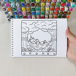Bộ Tranh Tô Màu Hygge Heaven 40 Tranh, Giấy dày 200gsm Quyển A4 A5, Phù Hợp Màu Marker, Acrylic, Chì Màu, Sáp Màu
