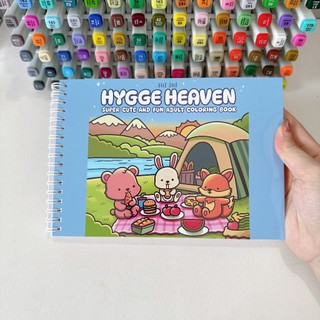 Bộ Tranh Tô Màu Hygge Heaven 40 Tranh, Giấy dày 200gsm Quyển A4 A5, Phù Hợp Màu Marker, Acrylic, Chì Màu, Sáp Màu