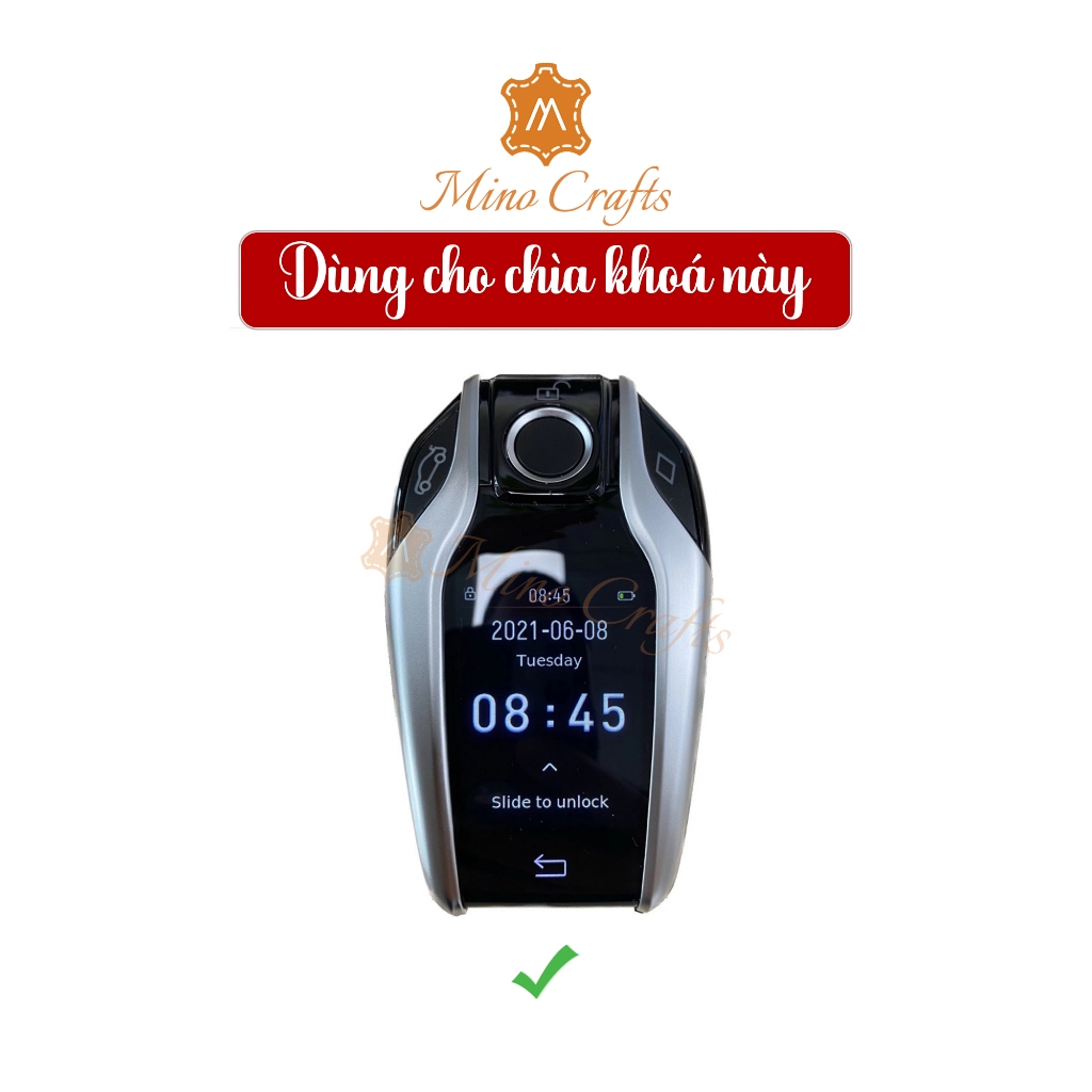 Bao da chìa khóa BMW DISPLAY - Bao da chìa khóa thủ công - Khắc tên - Nhiều màu sắc