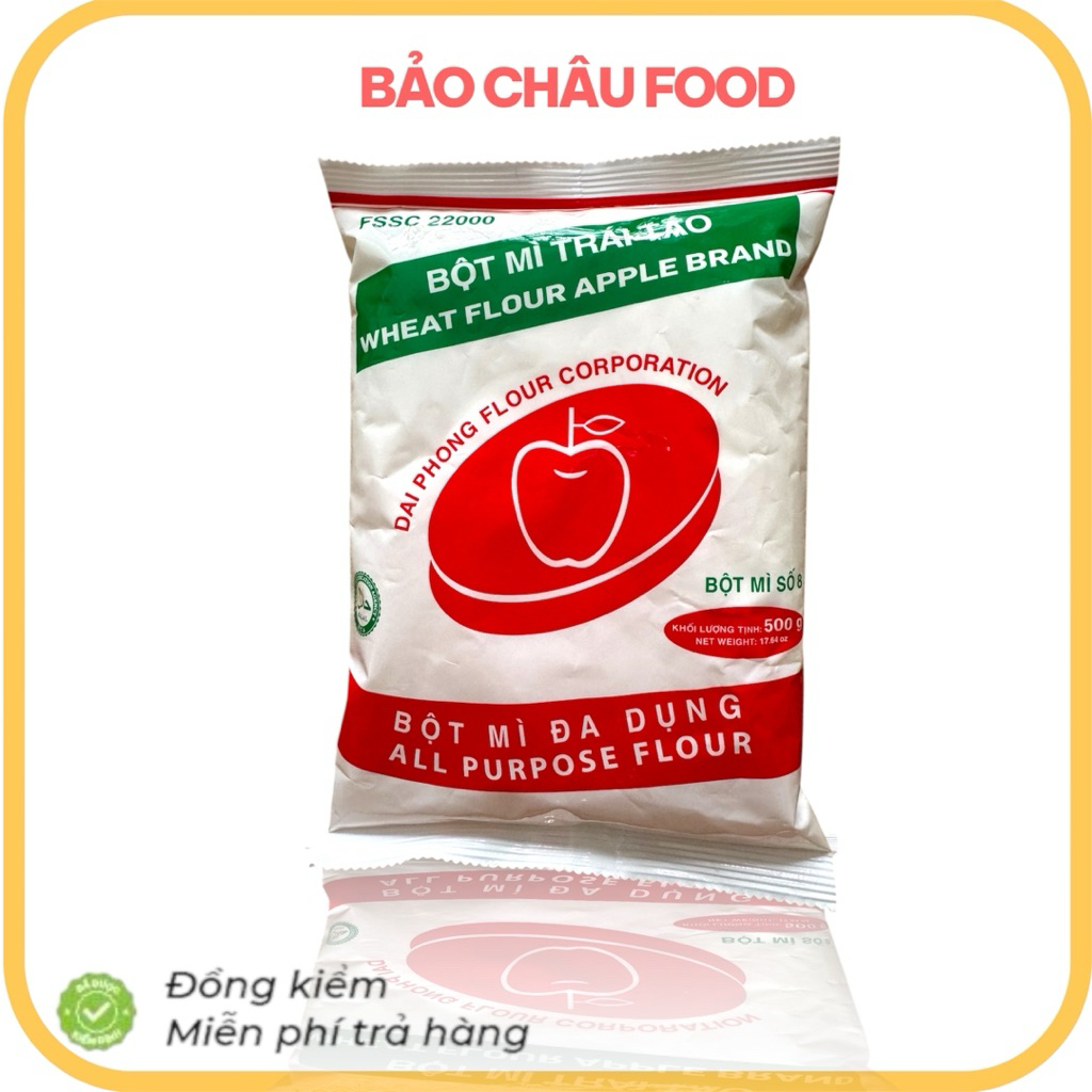 10 gói Bột mỳ đa dụng số 8 (bột mỳ trái táo Đại Phong) 500gr/gói