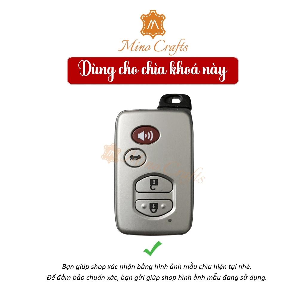 Bao da chìa khóa TOYOTA  ALTIS, Bao da chìa khóa thủ công , Khắc tên, Nhiều màu sắc
