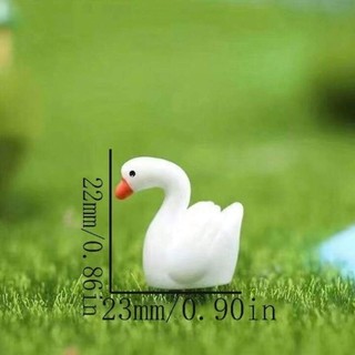 Phụ kiện mini Thiên Nga trắng size 0.8*0.9cm trang trí trong vườn, bàn học,bàn làm việc, ô tô có sẵn tại Mầm Nắng Garden