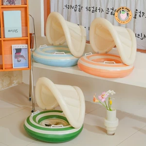 Phao bơi tròn mái che nắng có thể tháo rời an toàn cho bé tập bơi