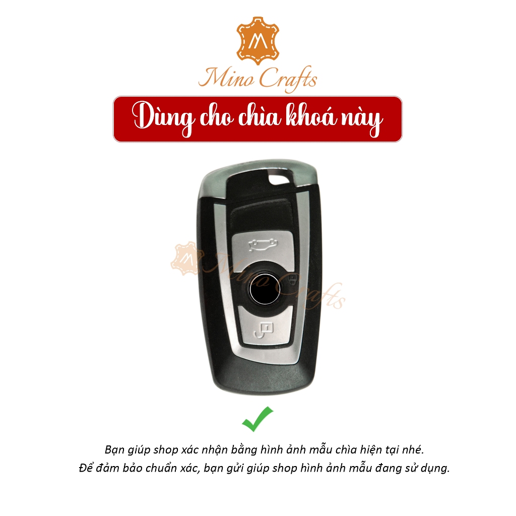 Bao da chìa khóa BMW , Bao da chìa khóa thủ công , Khắc tên, Đa dạng màu sắc
