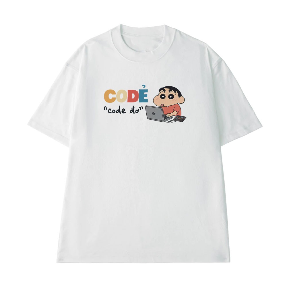 Áo Thun Hài Hước Code Đơ Câu Nói Hài Nghề Nghiệp Công Việc Form Rộng Cotton 250gsm In Theo Yêu Cầu