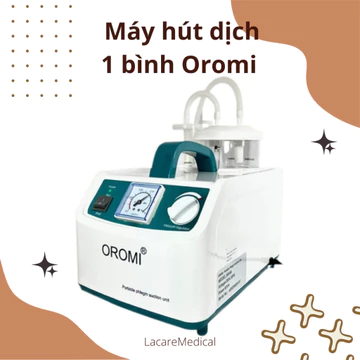 Máy hút dịch 1 bình Oromi hút sạch dịch mũi, đờm ứ đọng trong đường hô hấp