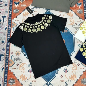 Áo thun ngắn tay in vòng tròn vàng quanh cổ siêu sắc nét from rộng fresize 38-65kg