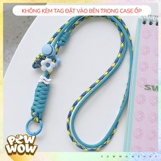 Dây Đeo Điện Thoại Polyester Bện Dây Dù Phong Cách Hạt Hoa Flowers Nhiều Màu Đáng Yêu