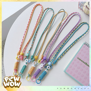 Dây Đeo Điện Thoại Polyester Bện Dây Dù Phong Cách Hạt Hoa Flowers Nhiều Màu Đáng Yêu