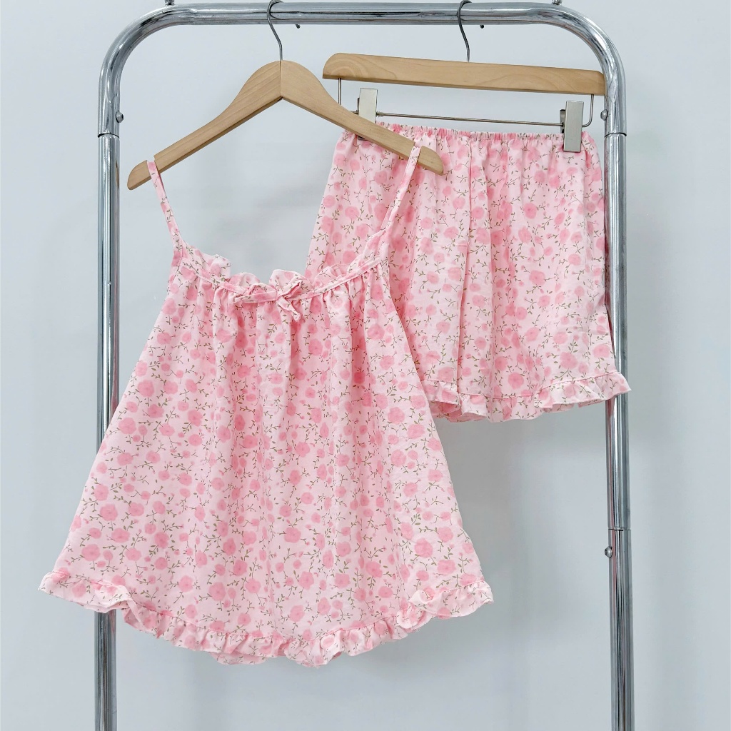Cotton Hoa nền hồng