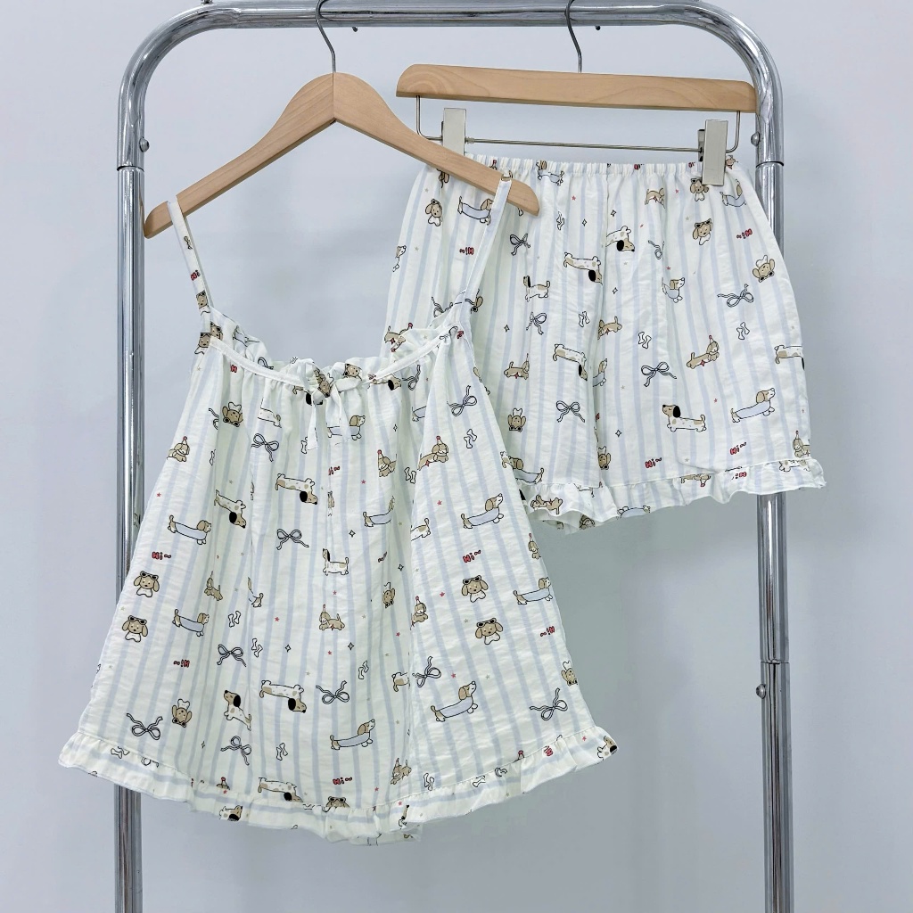 Cotton Cún sọc xanh