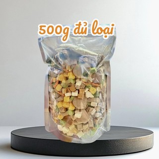 500g Thịt sấy khô cho chó mèo, Giảm rụng lông, Thức ăn cho chó mèo, Thức ăn sấy đông khô cho chó mèo