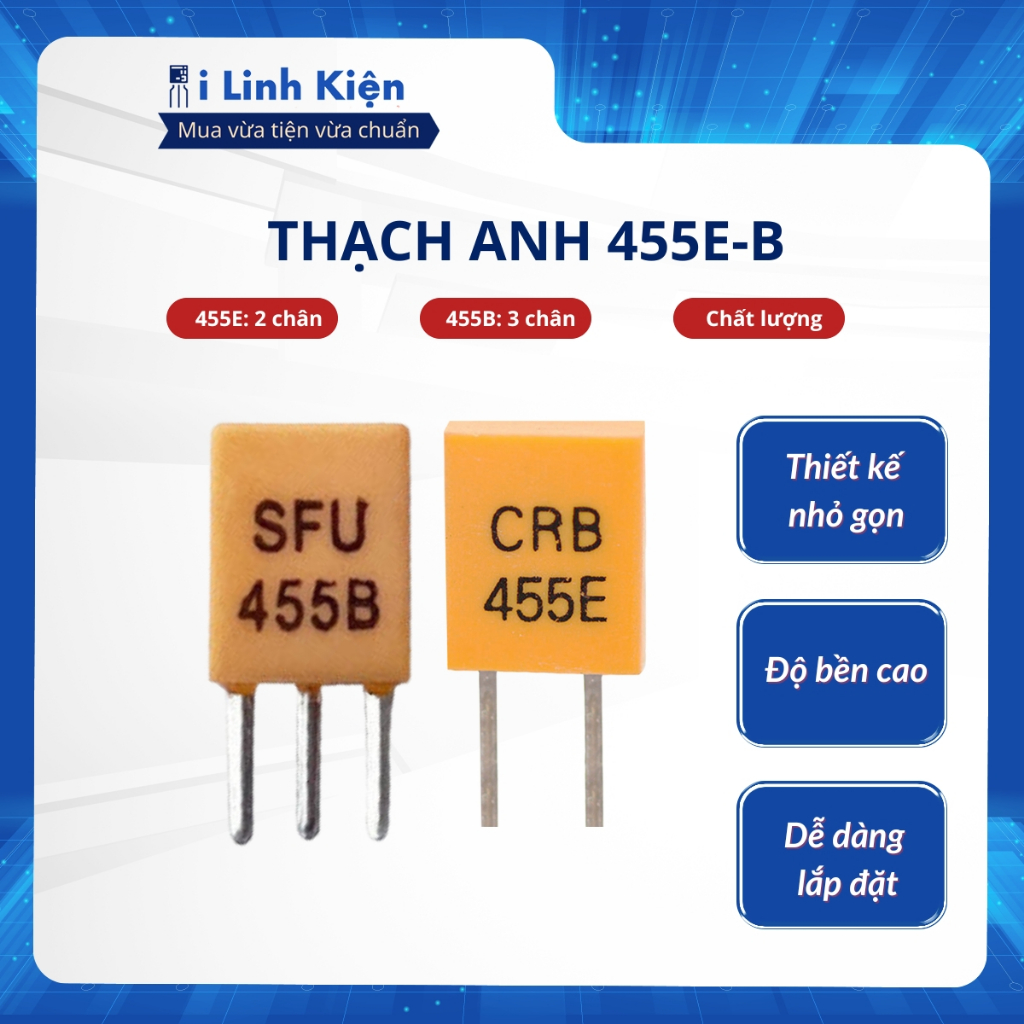 Thạch anh 455E 2 chân, 455B 3 chân tần số cao chất lượng tốt. | Shopee ...