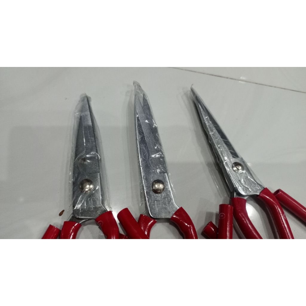 Set 3 Kéo Inox Cán Đỏ, Kéo Cắt Gà Vịt PT Thép Không Rỉ, Kéo Chuyên Cắt Gà Vịt Siêu Bén